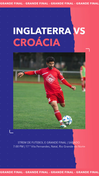 Instagram Story Design Maker for a Soccer Match