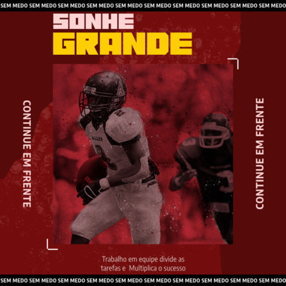 Instagram Post Design Maker Featuring Football-Themed Graphics