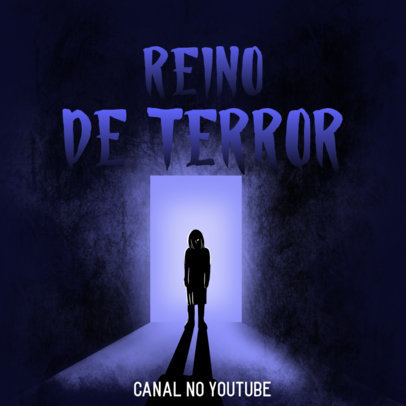 Horror Podcast Cover Maker Featuring a Spooky Background 4430e