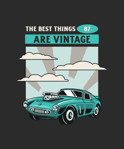 Vintage T-Shirt Design Maker With a Car Graphic