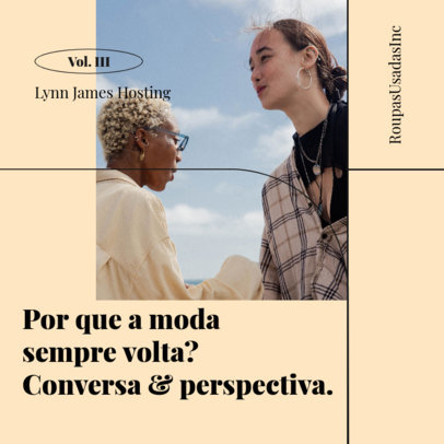 Podcast Cover Creator for a Brazilian Production About Fashion 4078b-el1