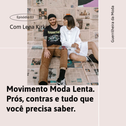 Podcast Cover Template with a Slow Fashion Theme 4078d-el1