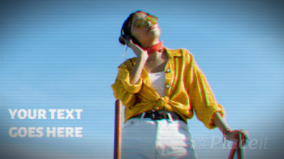 Slideshow Video Creator Featuring Vintage Animation In VHS Style