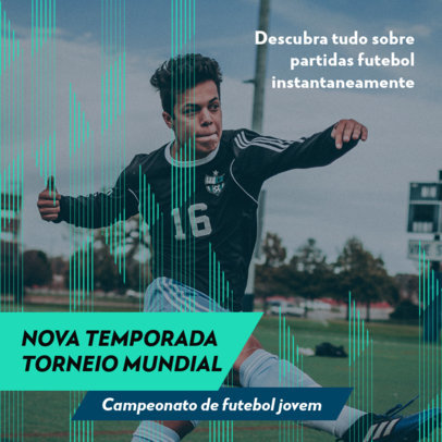 Instagram Post Design Maker for a Soccer Content Creator