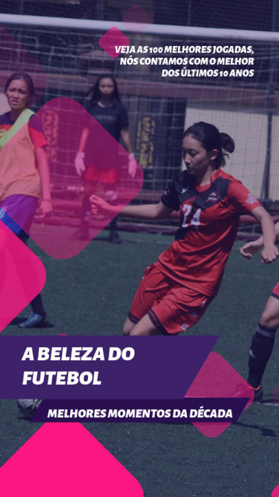 Soccer-Themed Instagram Story Design Template With Modern Graphics