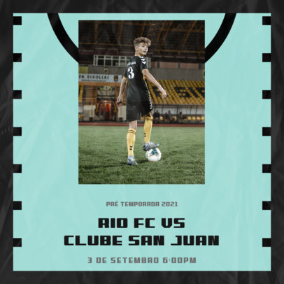 Instagram Post Creator for an Upcoming Soccer Match Ad