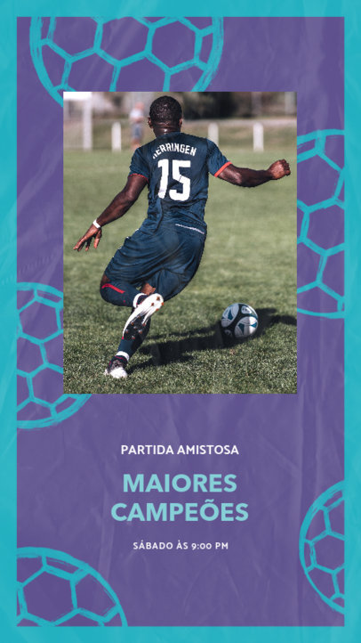 Instagram Story Maker with a Friendly Soccer Match Picture