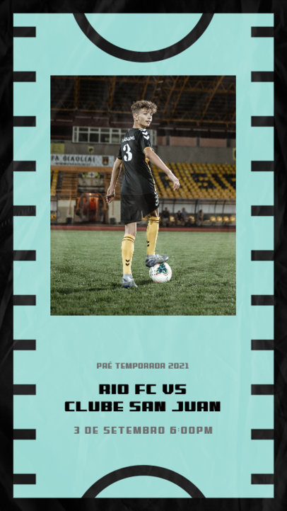 Instagram Story Generator with a Soccer Player Picture
