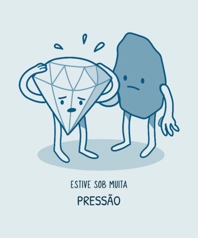 T-Shirt Design Template Featuring a Nerdy Joke