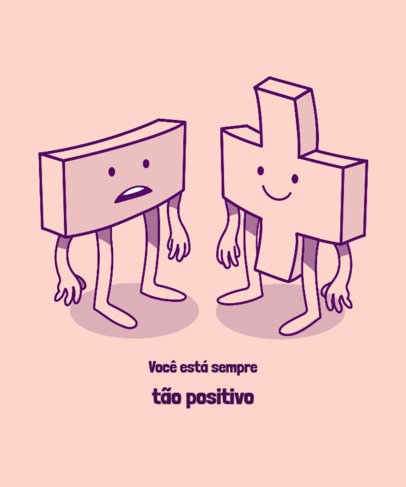 Funny T-Shirt Design Creator With a Math Joke and Cartoonish Graphics