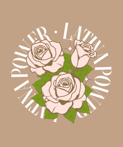 T-Shirt Design Maker Featuring Roses Graphics and Text