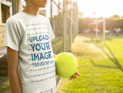 Custom Soccer Jerseys - Boy Holding the Ball
