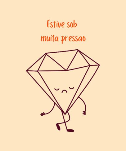 Cartoonish T-Shirt Design Template With a Science Joke