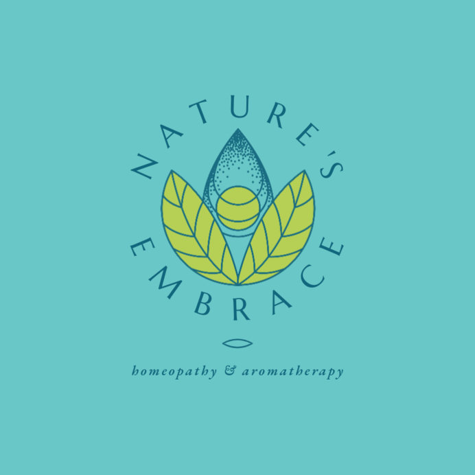 Placeit - Homeopathy Center Logo Creator Featuring Illustrated Leaves
