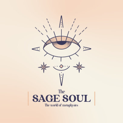 Logo Maker With a Metaphysical Theme and a Mystical Eye Clipart 