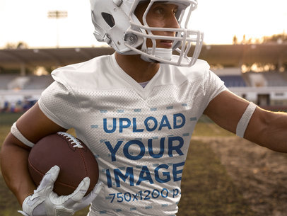 Football Jersey Generator - Man Running Back in the Field