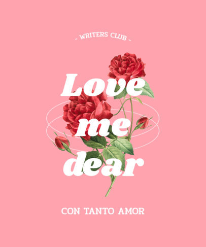 Quote T-Shirt Design Template Featuring Botanical Illustrations 