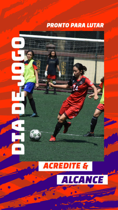 Instagram Story Maker Reminding of a Women's Soccer Match