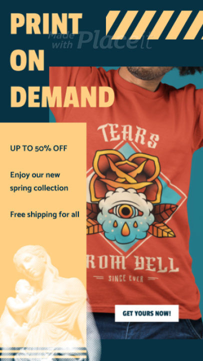 Instagram Story Video Maker With a POD Store Spring Sale