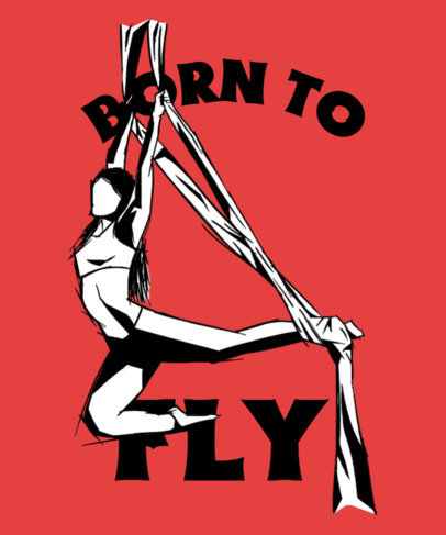 T-Shirt Design Maker With an Aerial Dance Theme