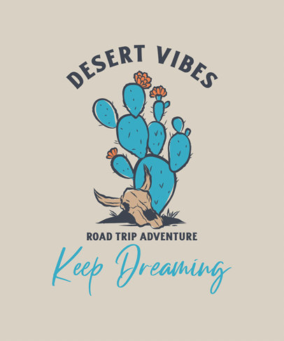 T-Shirt Design Maker Featuring Desert Plants and Outdoor Graphics 