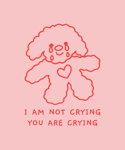 T-Shirt Design Template Featuring Weird Doodles and Quotes