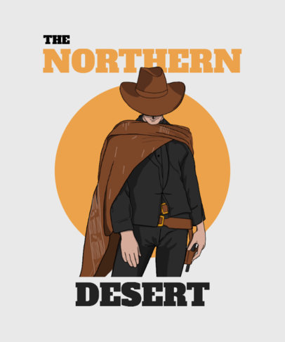 T-Shirt Design Maker Featuring Western Cowboy Graphics