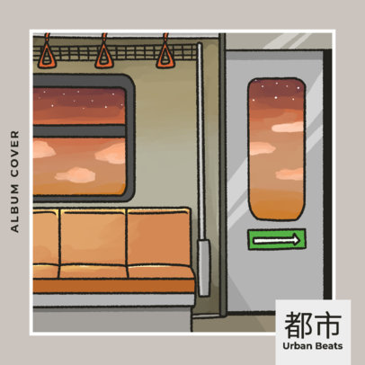 Album Cover Maker for a Lofi Hip Hop Playlist