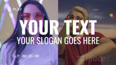 Slideshow Video Maker With a Trippy VHS Glitch Effect