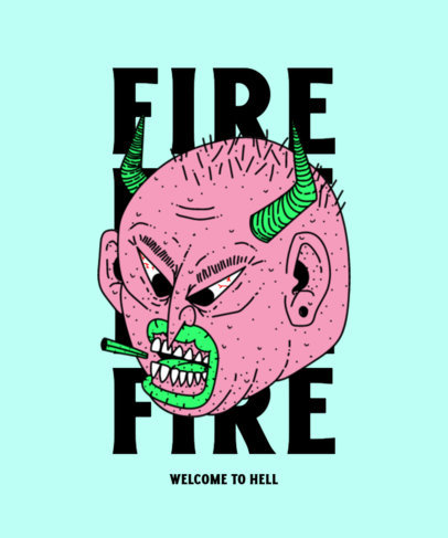 T-Shirt Design Maker Featuring Ugly Monsters