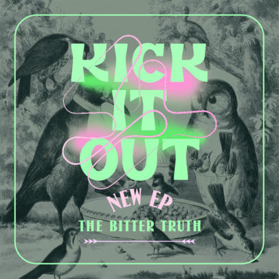 Ep Cover Art Generator for a New Wave Music Project Featuring Neon Colors 4450d