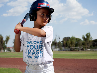Baseball Uniform Designer - Batter Kid in the Field