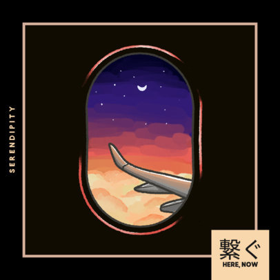 Illustrated Album Cover Maker for a Lofi Hip Hop Album