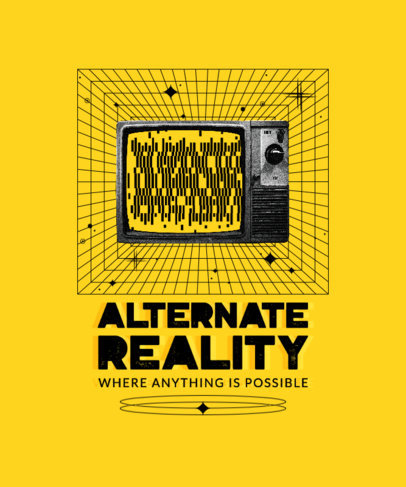 Quote T-Shirt Design Generator With an Old TV Clipart