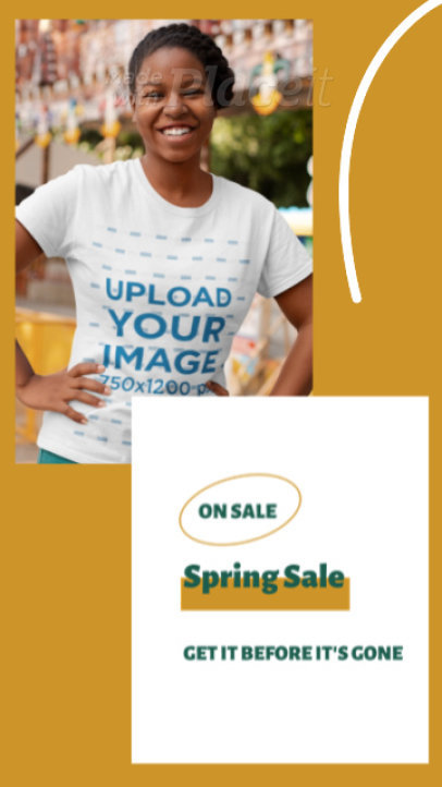 T-Shirt Video Featuring a Young Woman and Sales Copy 3519v-el1