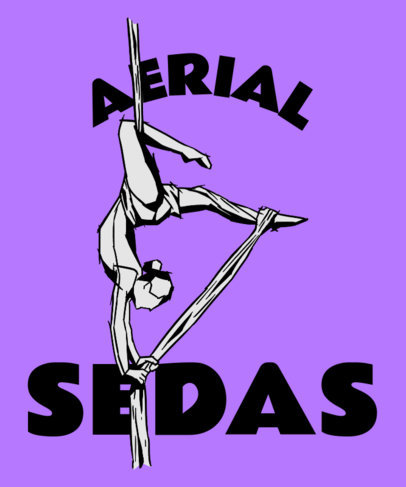 T-Shirt Design Maker With a Quote and an Aerial Dancer Illustration