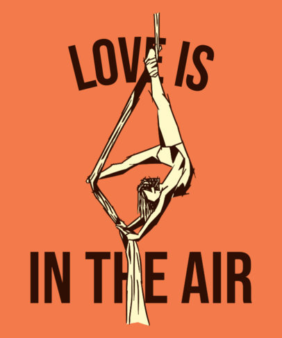 Aerial Dance-Themed T-Shirt Design Maker Featuring a Quote