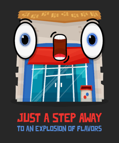 Quote T-Shirt Design Generator Featuring a Store With a Surprised Face