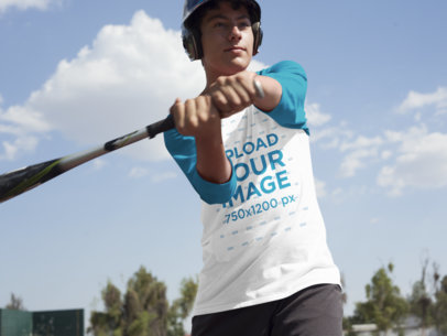 Baseball Uniform Designer - Boy About to Hit the Ball a16367
