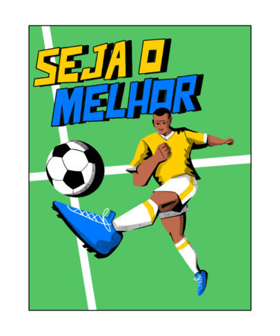 T-Shirt Design Creator Featuring a Soccer Illustration