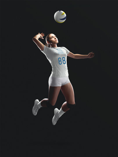 Volleyball Jersey Maker - Jumping Woman