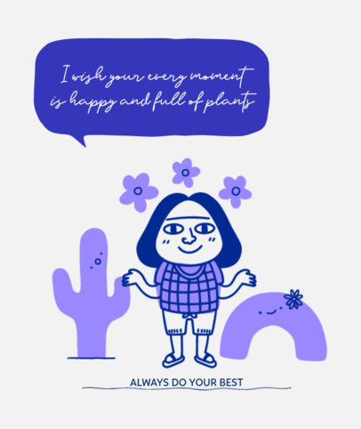 Tote Bag Design Creator Featuring a Smiling Character with a Positive Quote 3806b