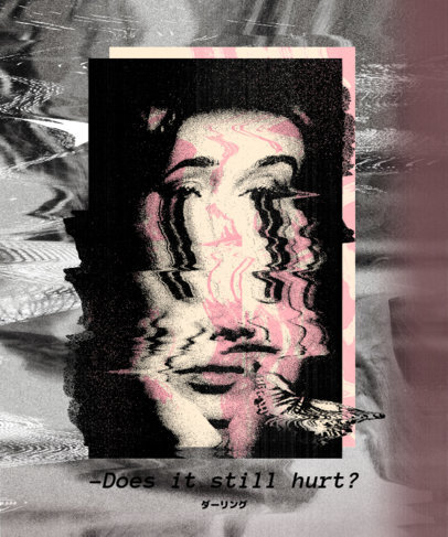 T-Shirt Design Maker With a Glitchy Aesthetic