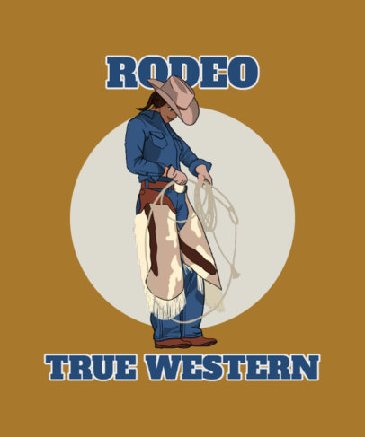 T-Shirt Design Maker with a Rodeo Cowgirl Graphic