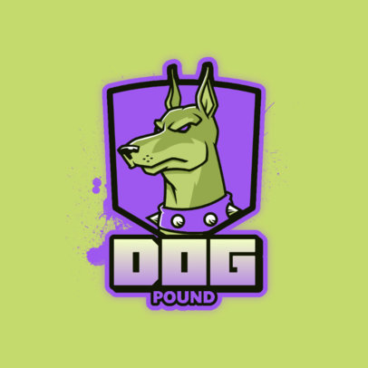 Gaming Logo Generator Featuring an Angry Doberman Graphic 4230h 4448