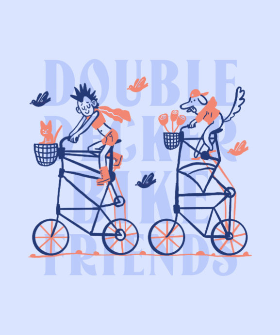 Placeit - T-Shirt Design Maker Featuring a Cycling Theme and Cute ...