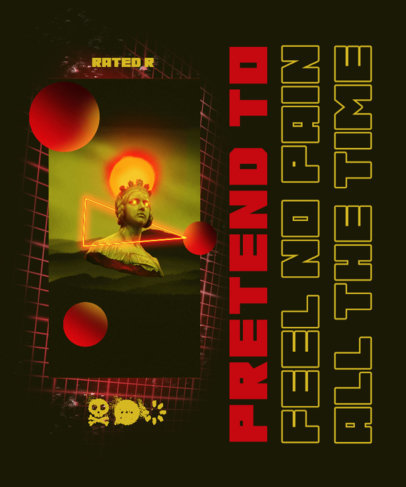 T-Shirt Design Maker Featuring a Futuristic Aesthetic with Bold Text