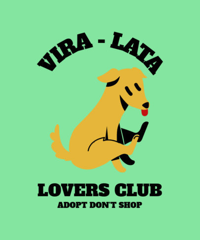 T-Shirt Design Maker for a Dog Adoption Campaign