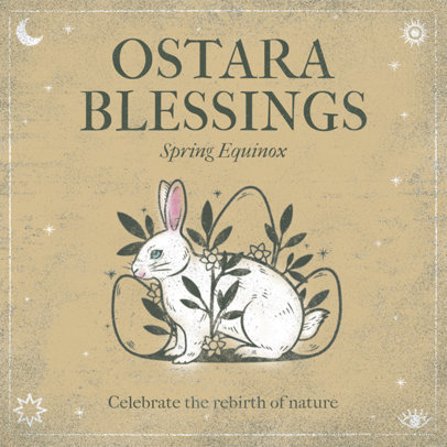 Instagram Post Design Template to Celebrate Pagan Holidays