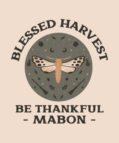 T-Shirt Design Template Inspired by Pagan Holidays 3832